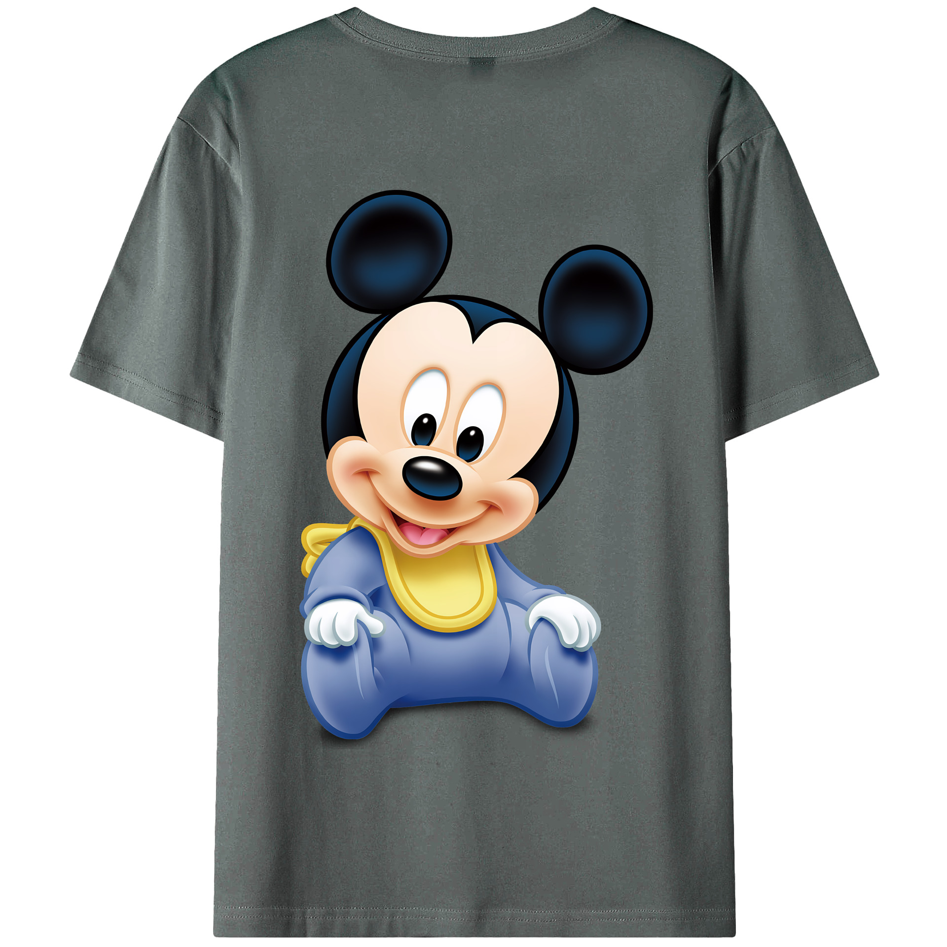 （画像用） ミッキーマウス Mickey Mouse 綿100％半袖Tシャツ（背面プリント）